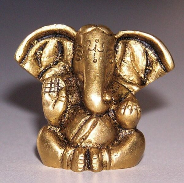 Berk Räucherstäbchen-Halter Sitzende Ganesha Figur Messing Berk FI-125 3cm Indische Gottheit